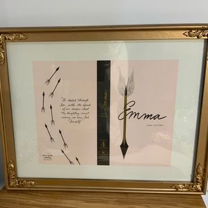 Jane Austin’s Emma’s (Best Line from book.) Beautifully Set in Antique Frame